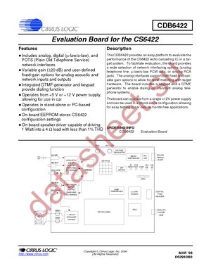 CDB6422 datasheet  